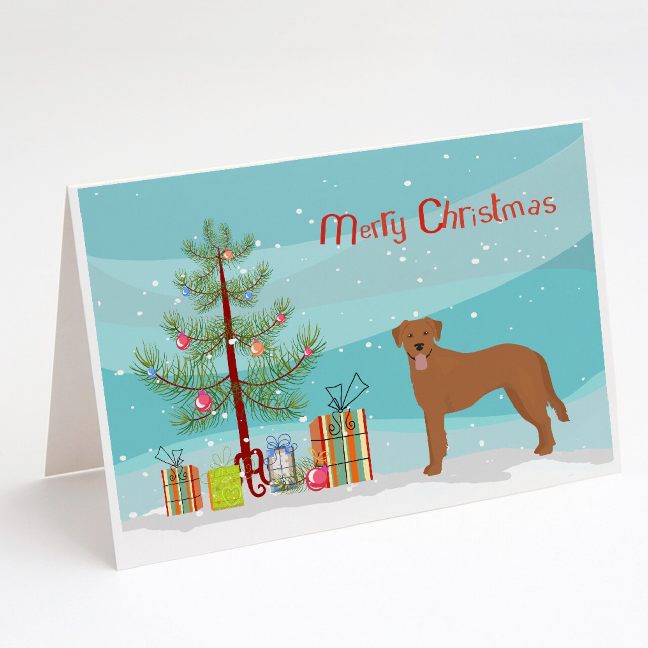 Caroline&#x27;s Treasures Goldador Christmas Tree Greeting Cards and Envelopes Pack of 8